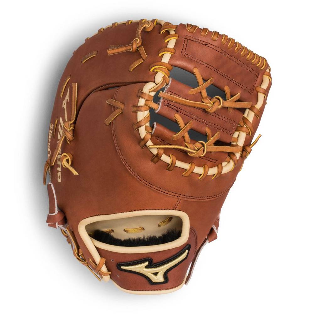 Mens Mizuno Pro Select First Base 12.5" Baseball Catchers Mitt Brown Philippines (GJUHBX197)